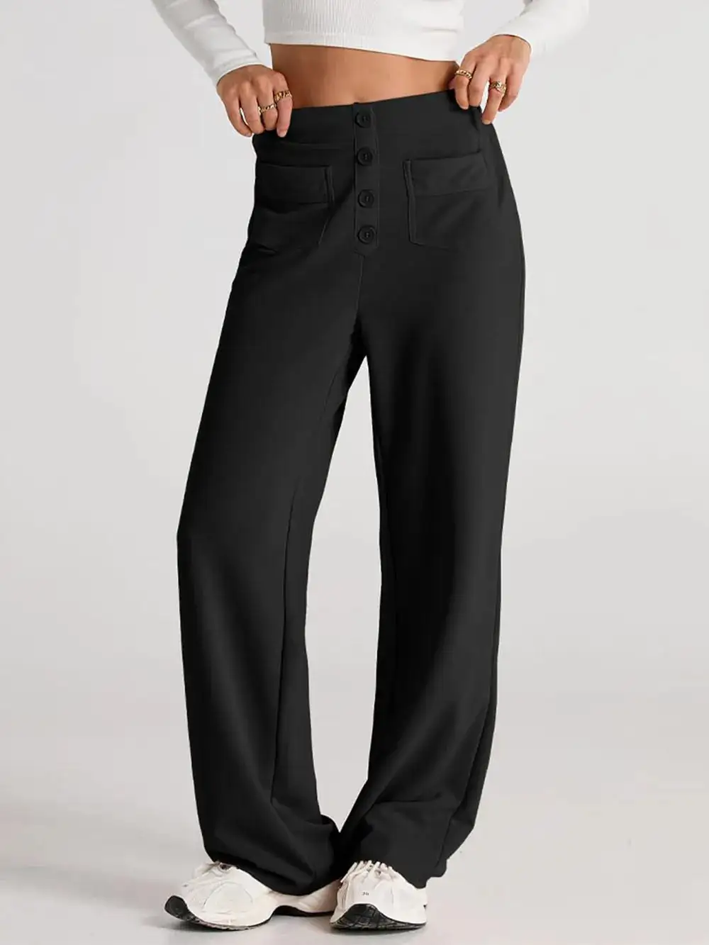 Wide Leg Comfort Fit Pants