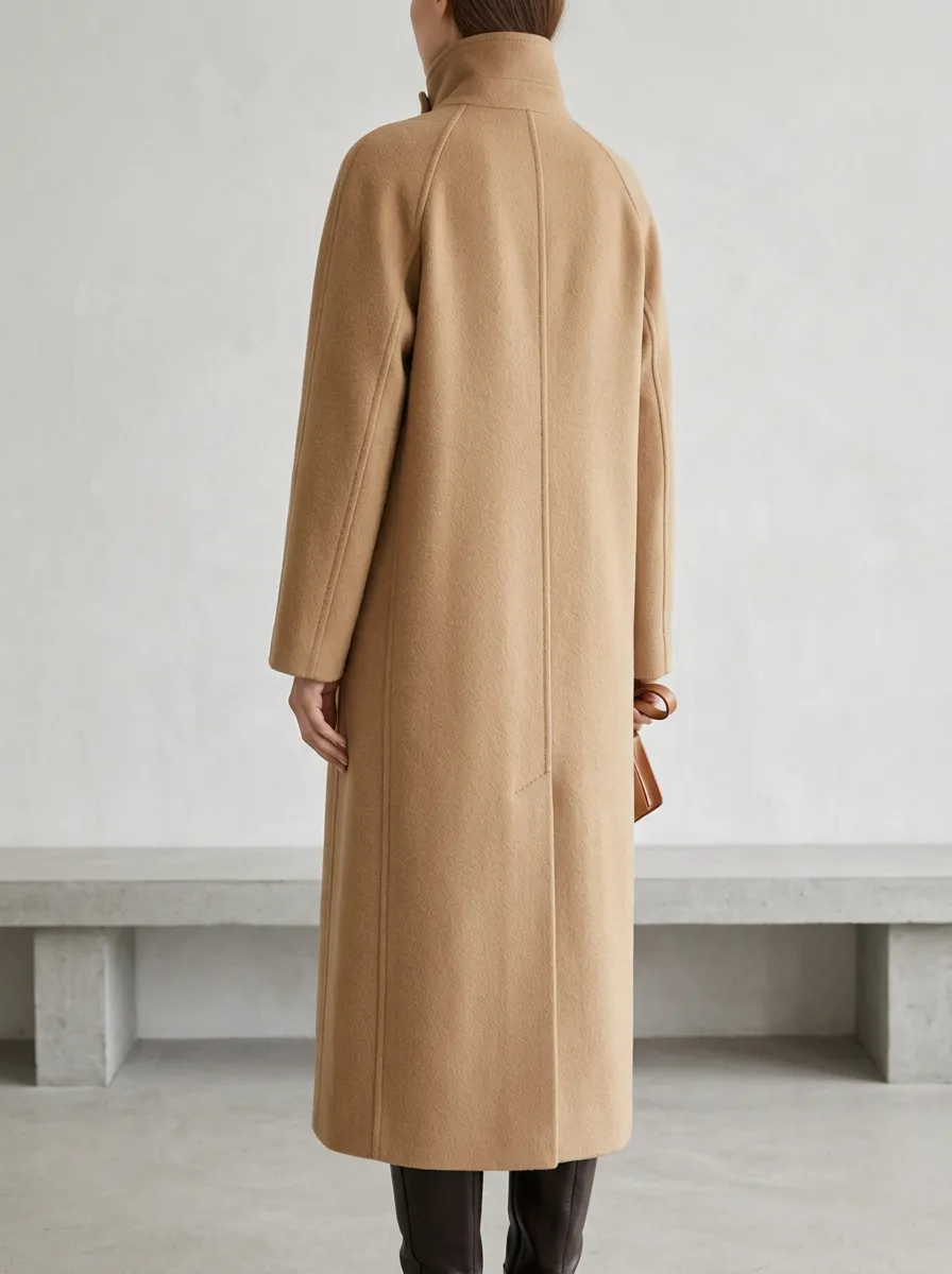 Structured Double-Breasted Wool Coat