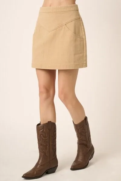 Zipper Mini Skirt