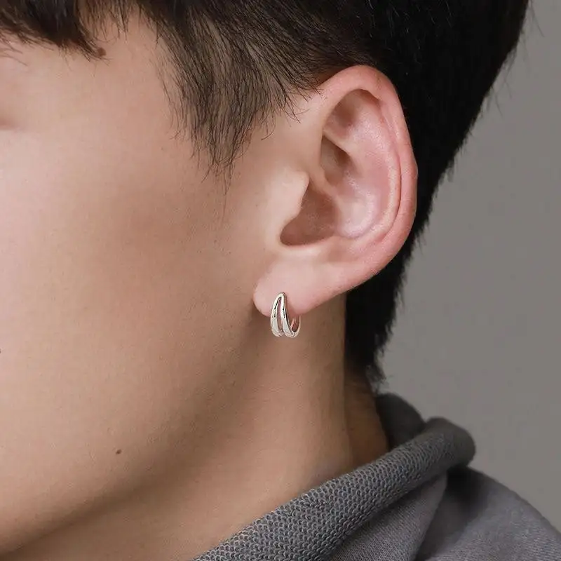 Hoop Stud Men's Earrings
