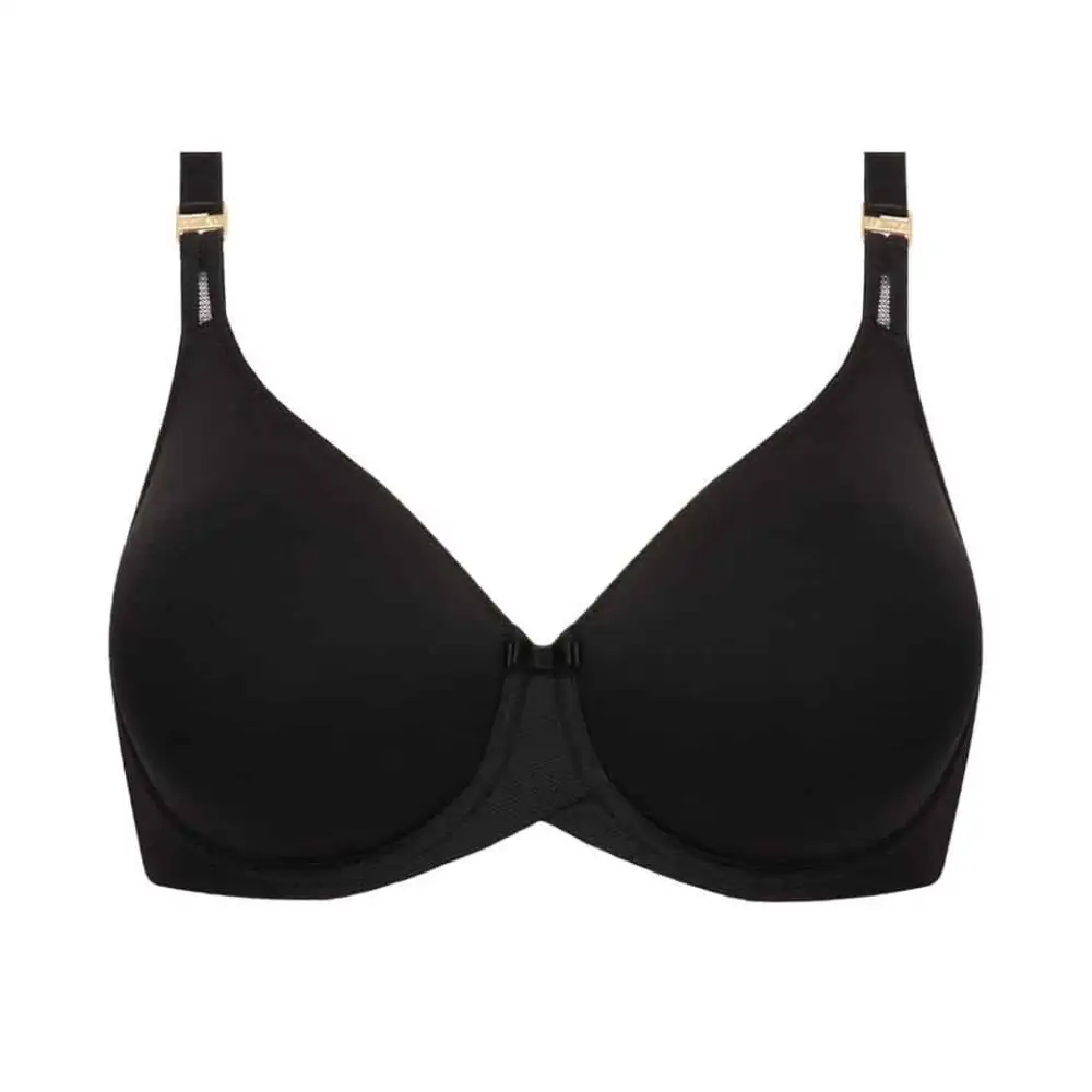 Women's Molded Seamless Removable Straps Mesh Breathable Bra