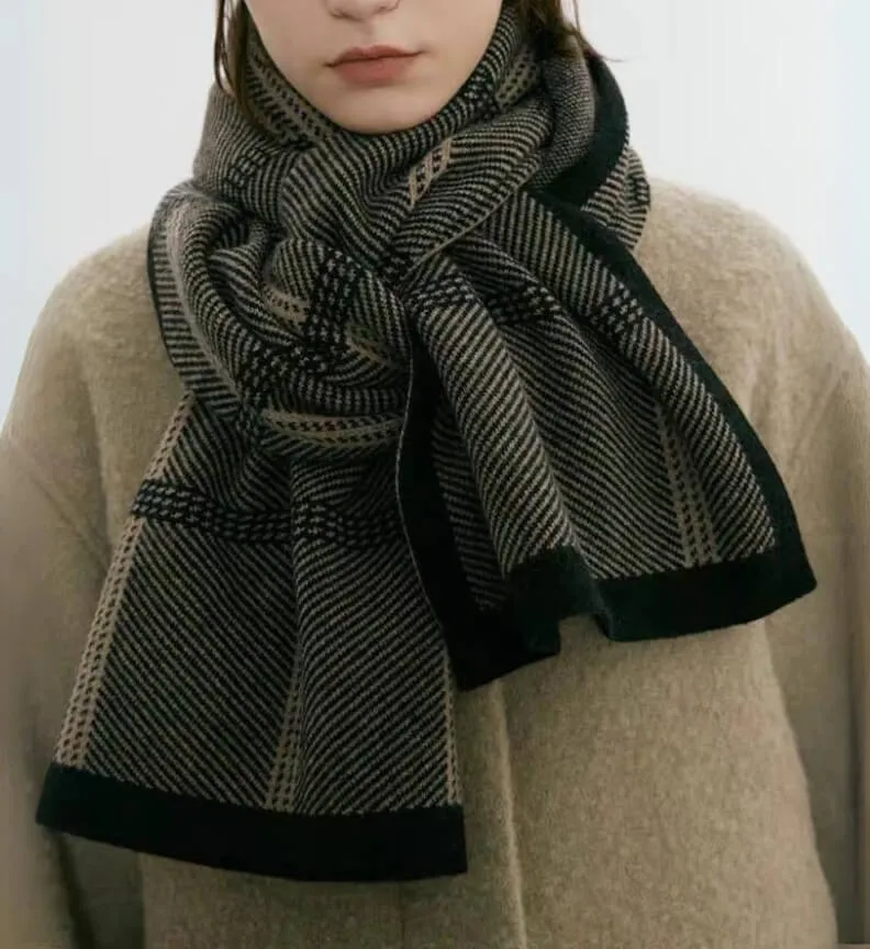 Soft Cotton Plaid Wrap Scarf