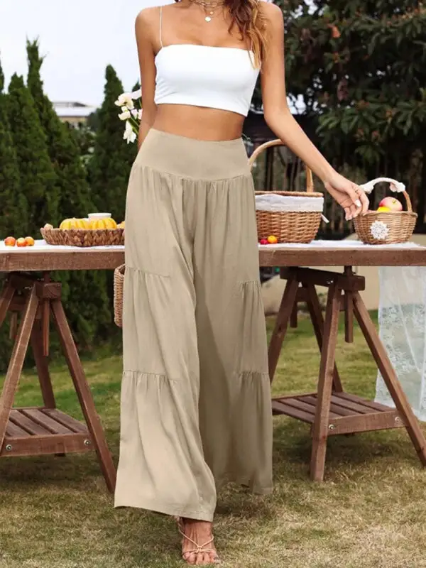 Wide Leg Linen High Waist Loose Pants