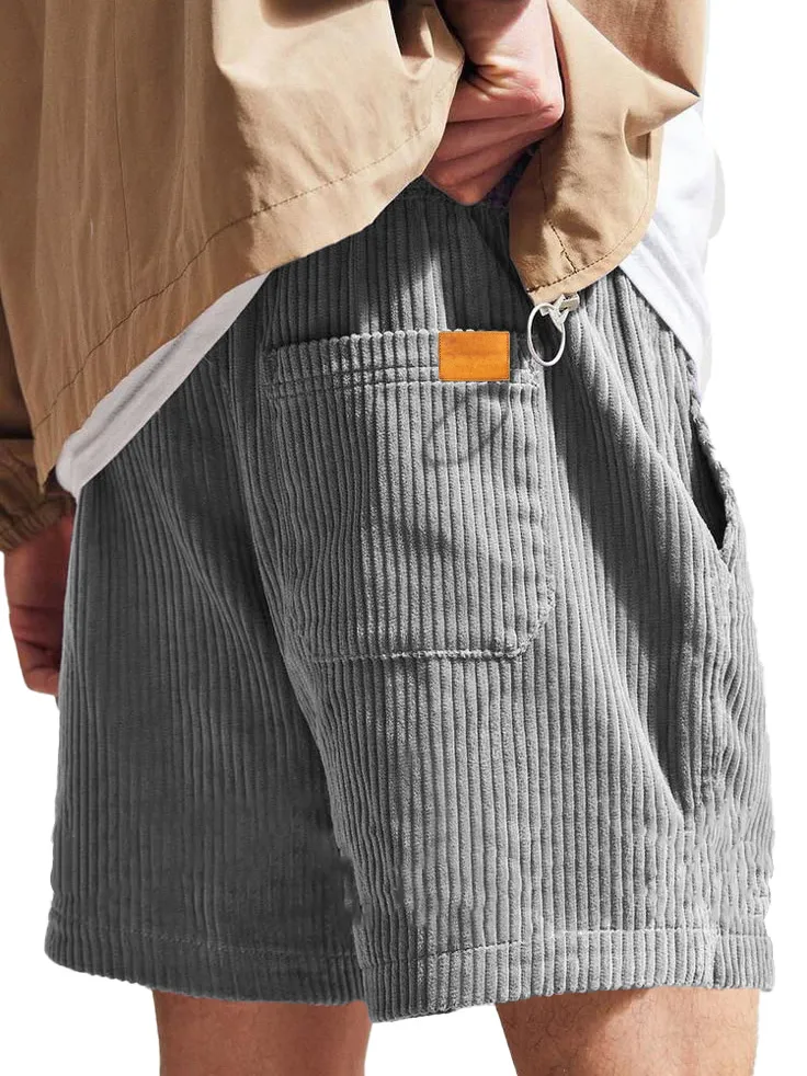 Roomy Corduroy Seamed Detail Shorts