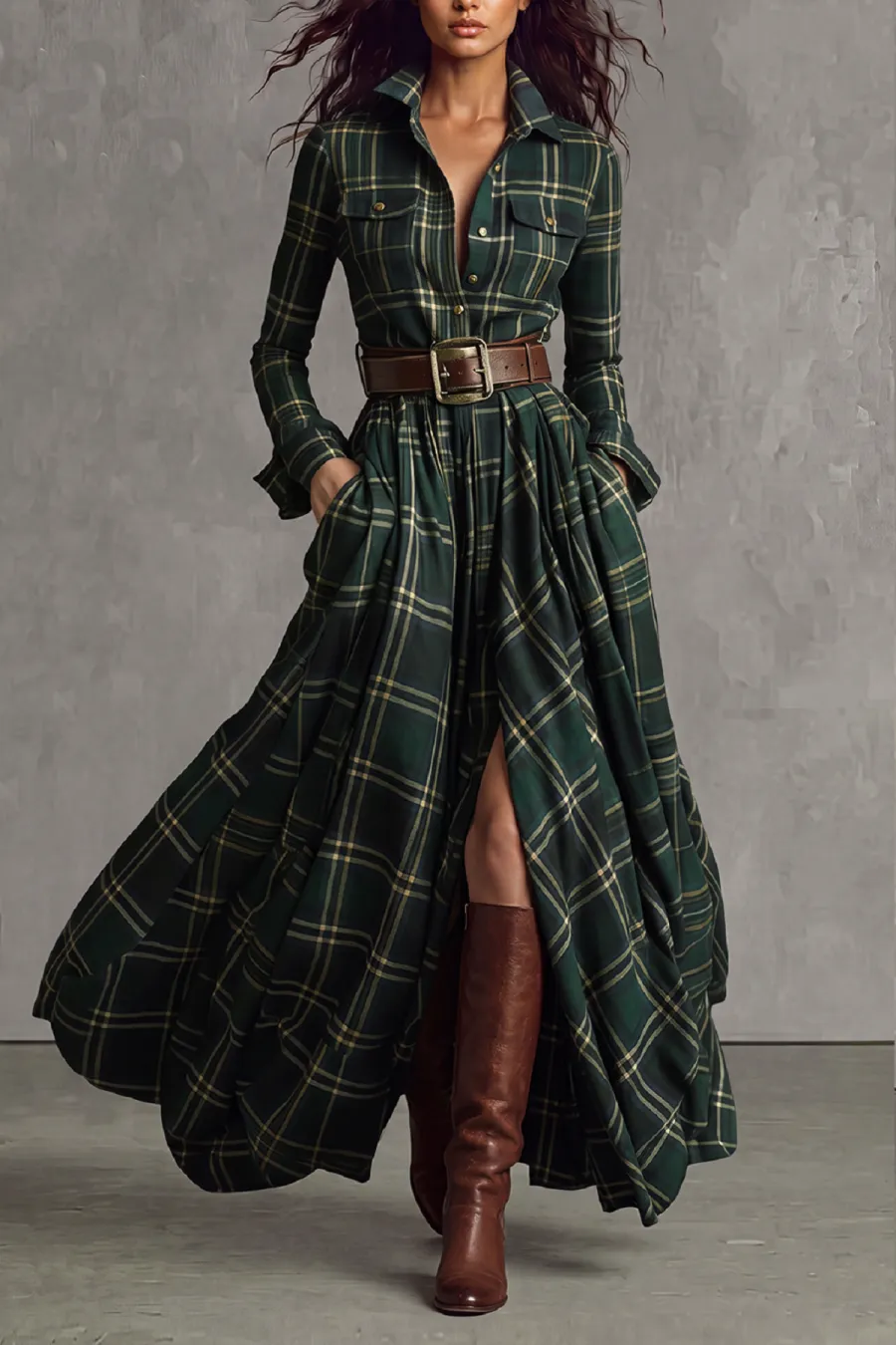 Modern Textured Maxi Dress