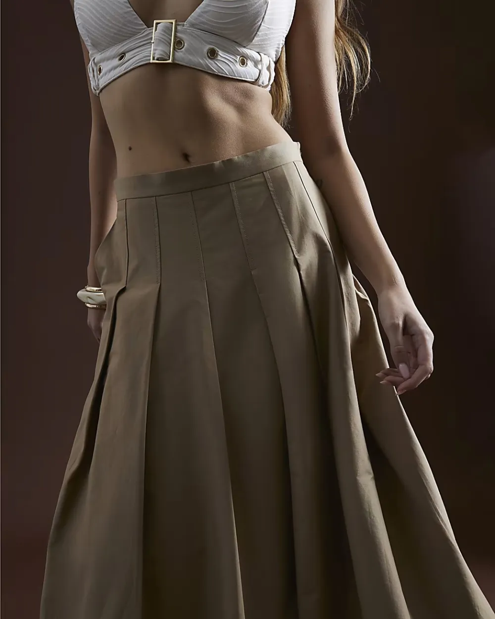 Solid Color Simple And Elegant Cotton Long Skirts