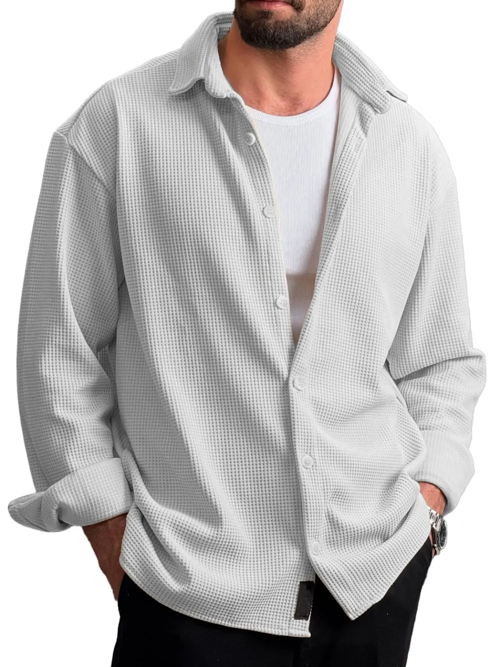 Heritage Textured Knit Camp Collar Shirt