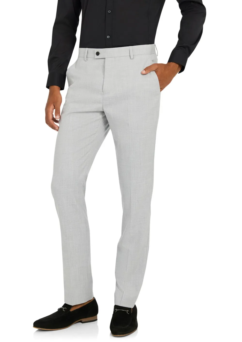 Minimalist Temperament Silver Grey Suit