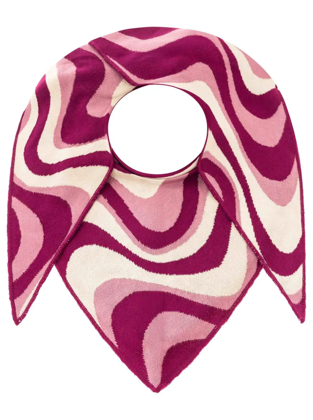 Textured Layered Cotton Wool Heart Pattern Fashion Scarf