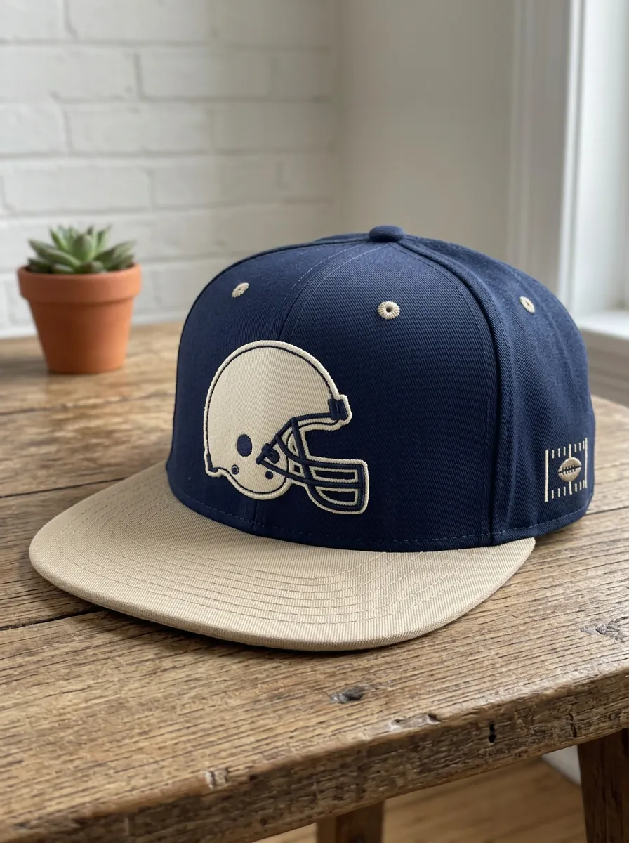 Men's Tailgate Football Fan Helmet Embroidered Snapback Cap
