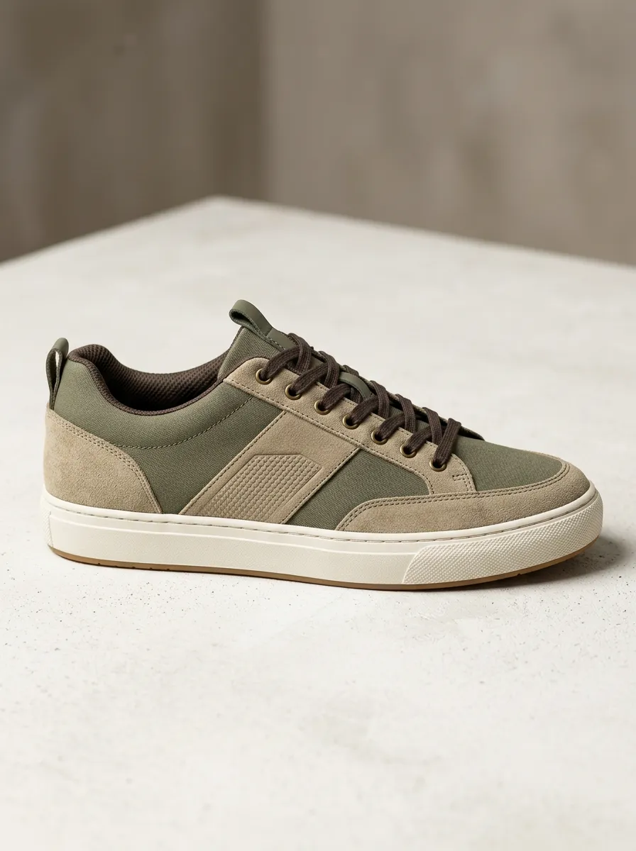 Rugged Suede Look Graphic Outdoor Look Men's Casual Sneakers