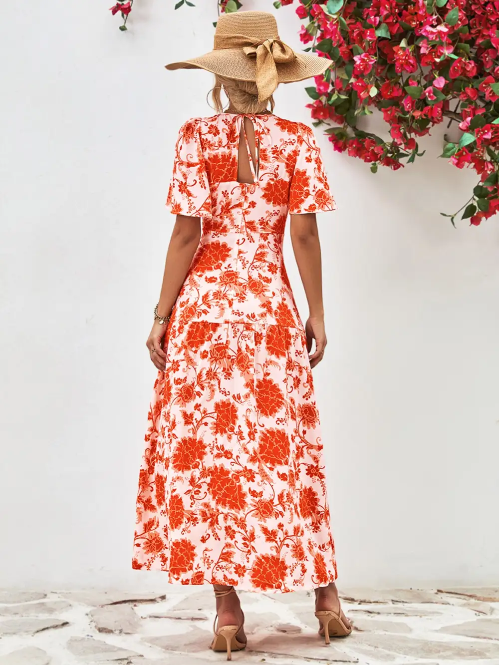 Tie Waist Tie Detail Dress