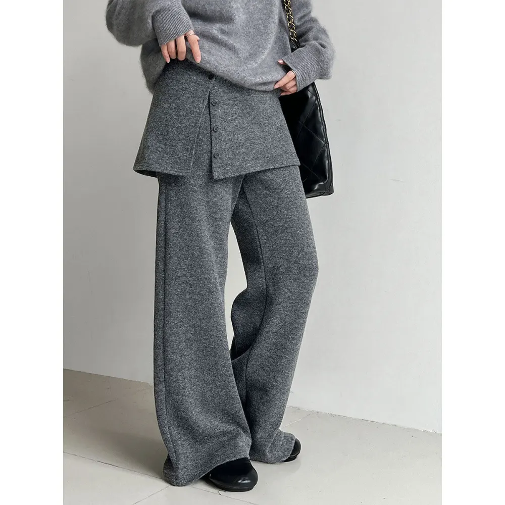 Contemporary Fashionable Casual Long Pants With Flap