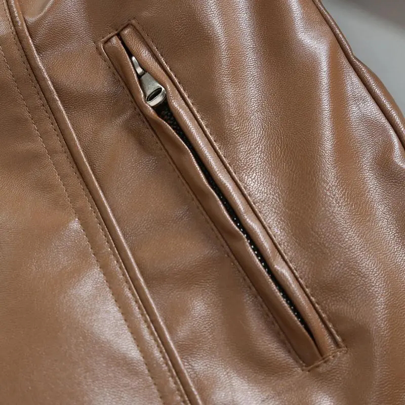 Tailored Zip Leather Jacket