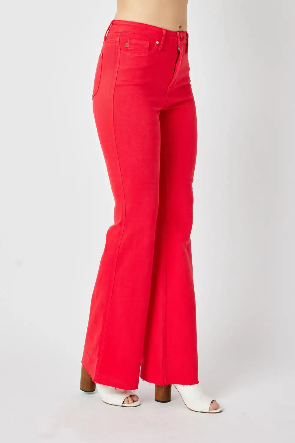 Tailored Flare Leg Denim Jeans