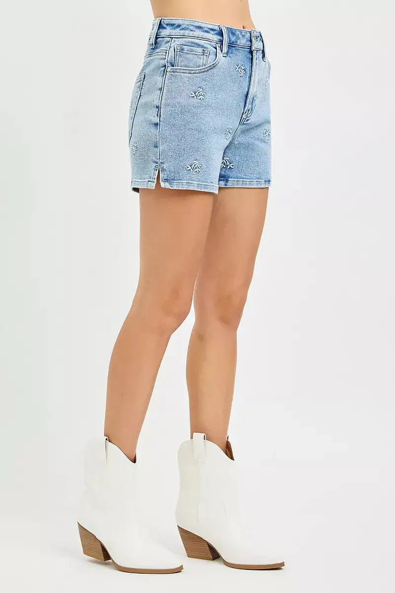 Refined Cotton Denim Shorts