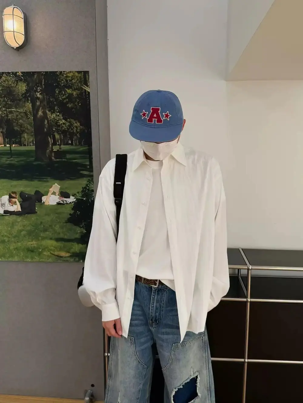 Textured Button-Down Shirt