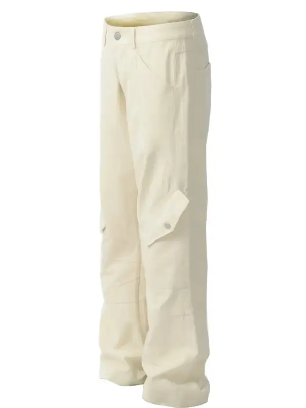 Pocketed Cargo Straight Pants With Multi-Pocket