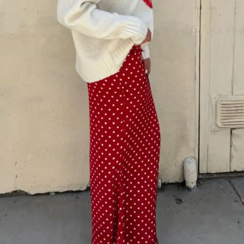 Maxi Polka-Dot Skirt