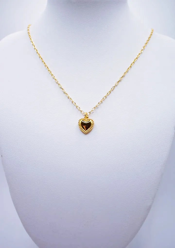 Heart Detail Everyday Pendant Necklace