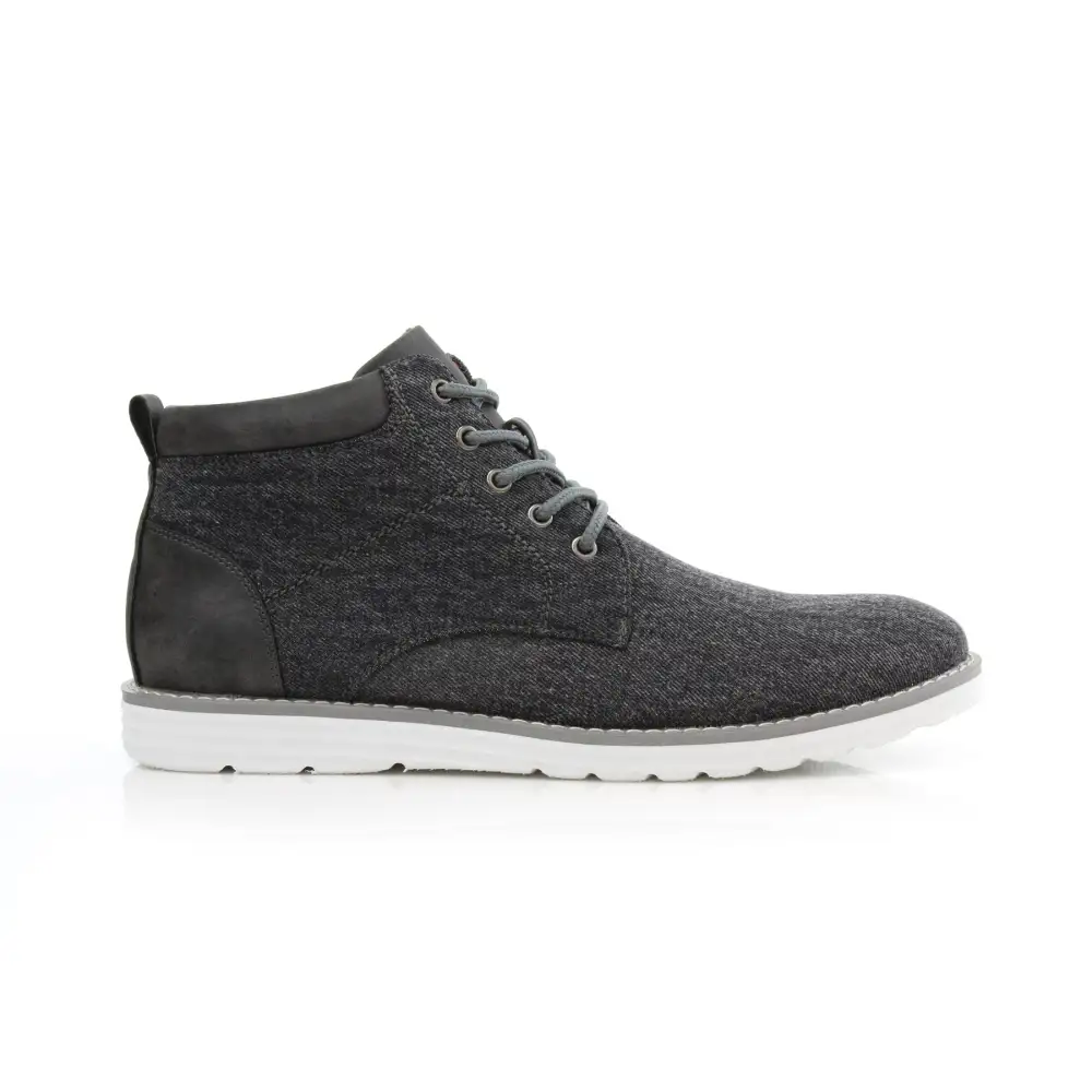 Modern Faux-Suede Suede Faux-Leather Chukka Boots