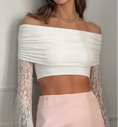Long Sleeve Lace T-Shirt