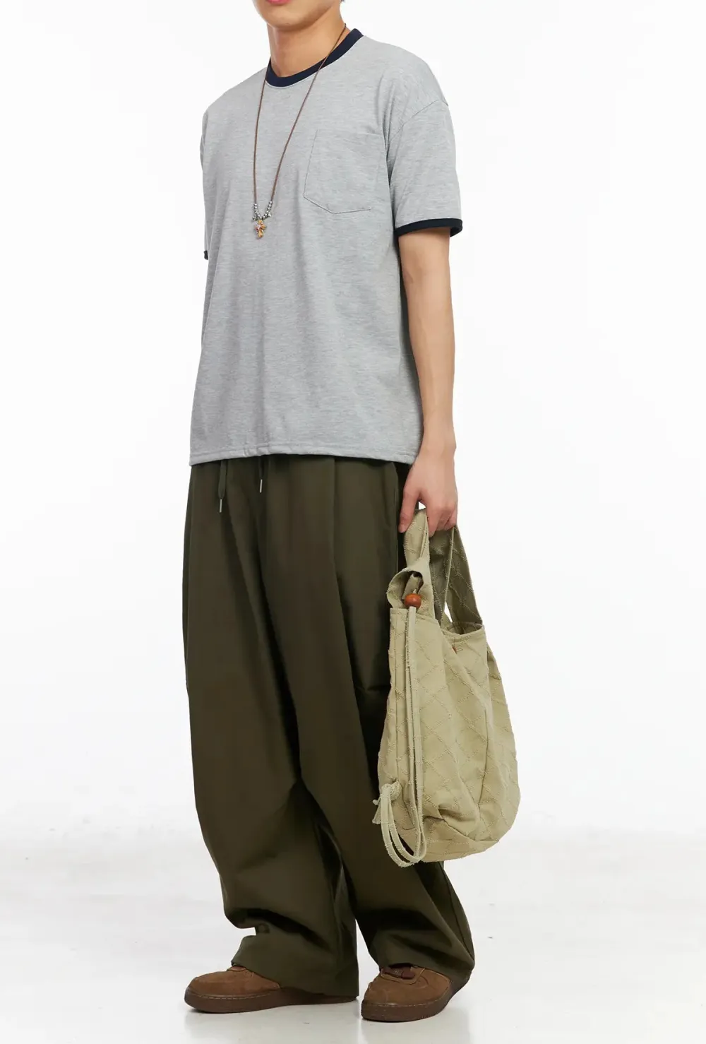Men's Cotton Contrast Trim Tee