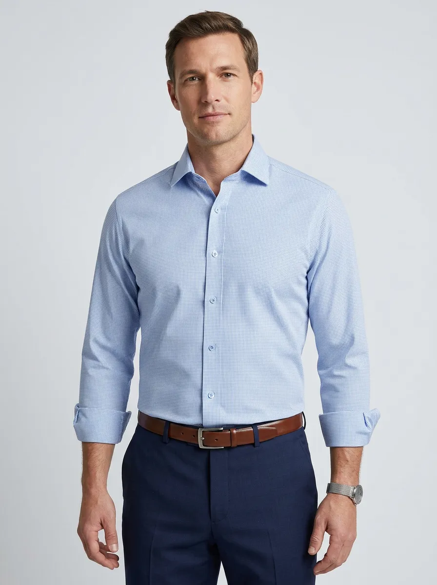 Men's Gingham Dress Shirt