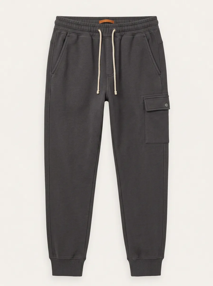 Unisex Casual Streetwear Charcoal Cargo Jogger Pants