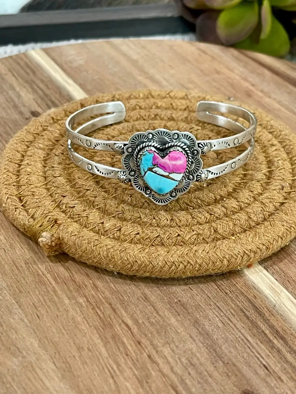 Heart Sterling Silver Bracelet