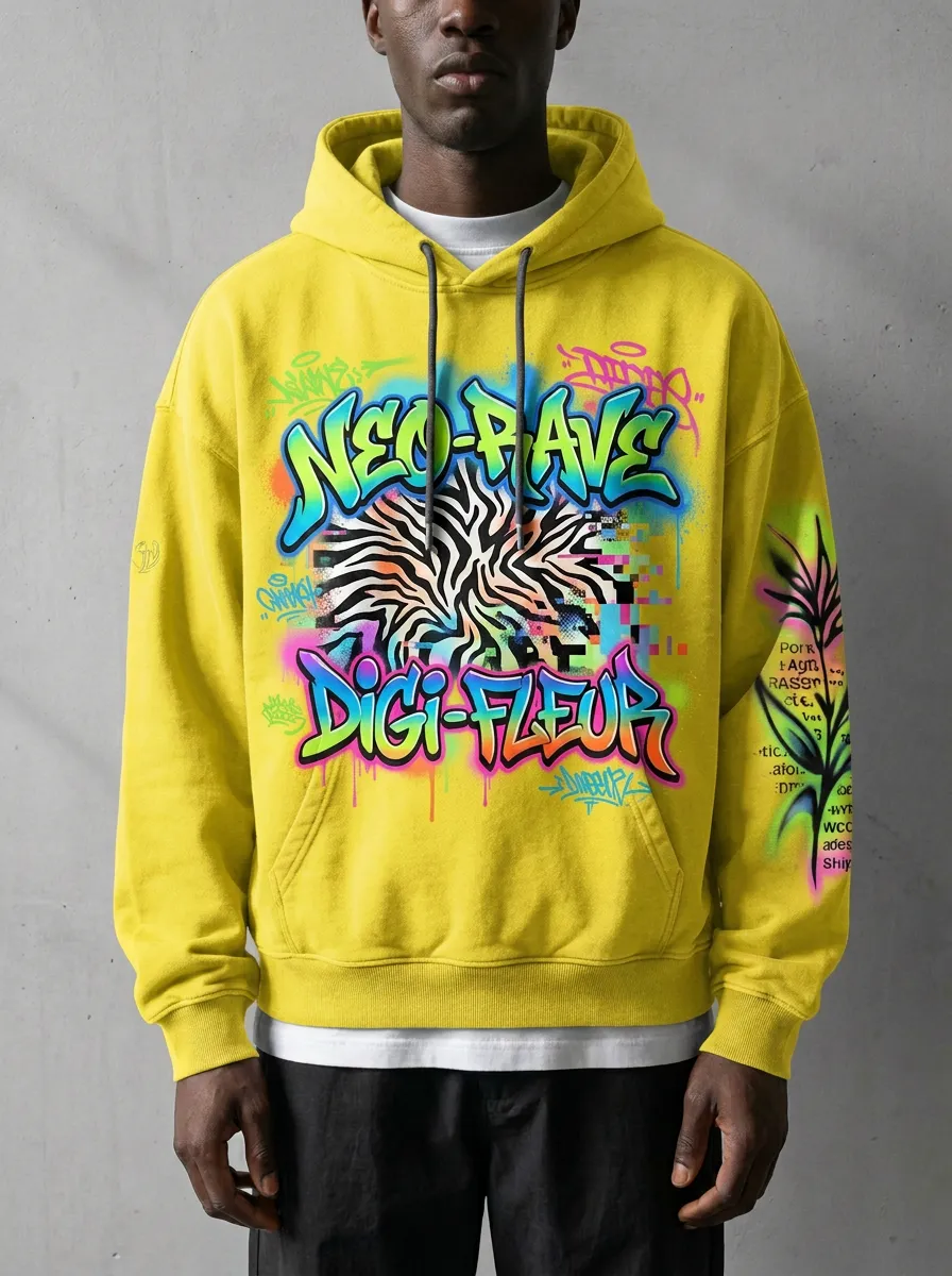 Unisex Graphic Streetwear Graffiti Hoodie