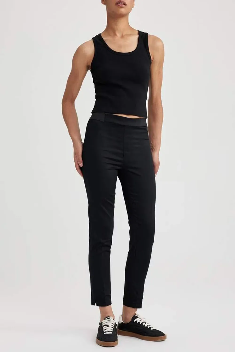 Normal Waist Satin Trousers
