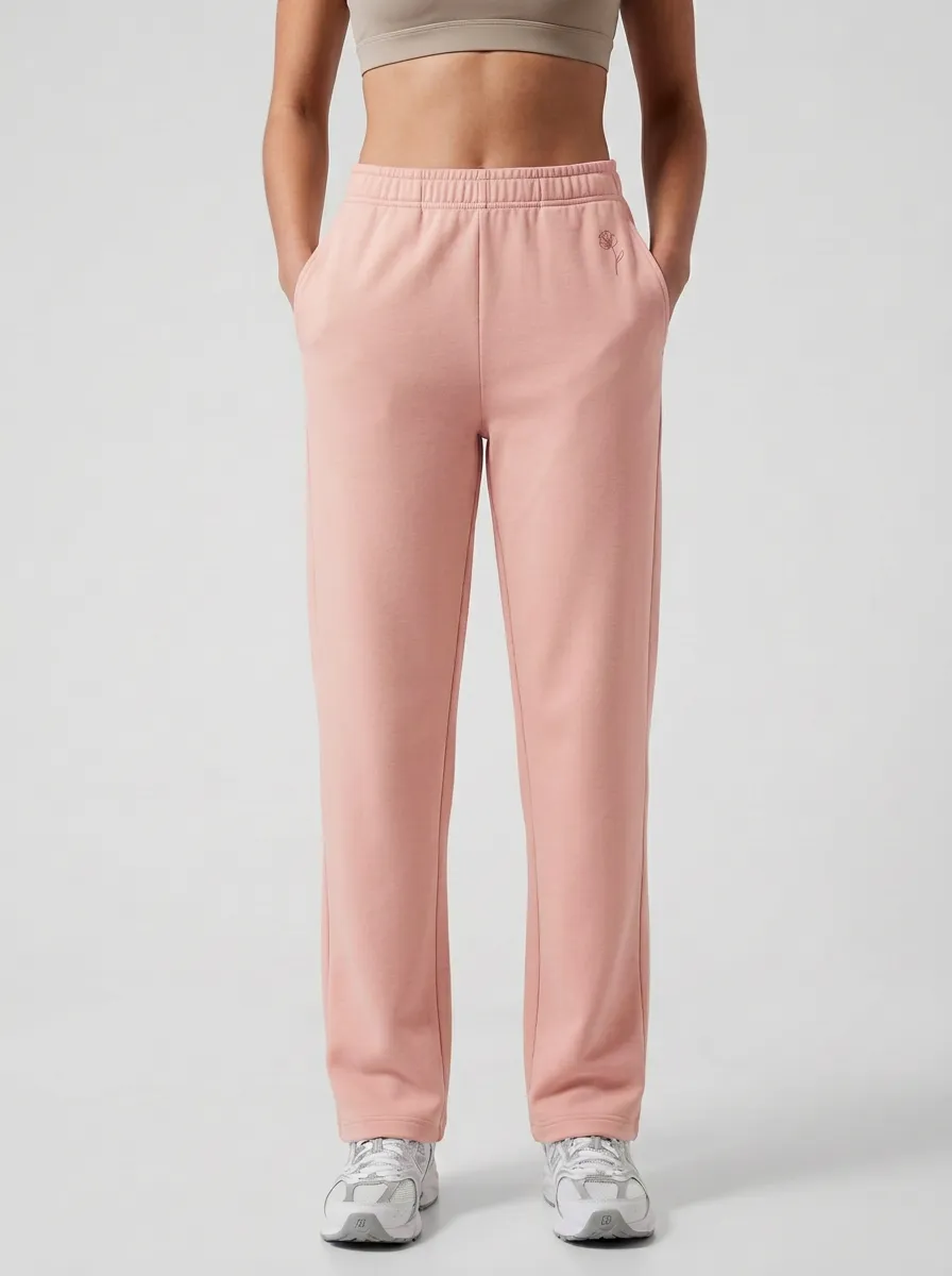 Women's Minimalist Aesthetic Rose Flower Printed Sweatpants