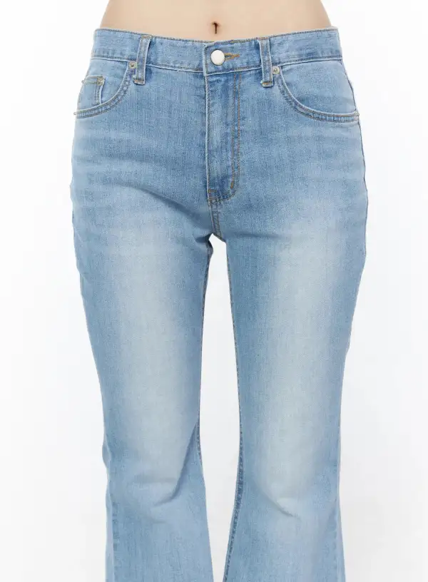 Slim-Fit Low-Rise Flared Bootcut Jeans
