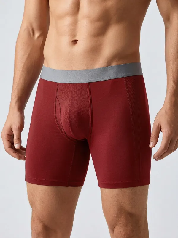 Men's Charcoal Grey Engineered Panel Boxer Briefs