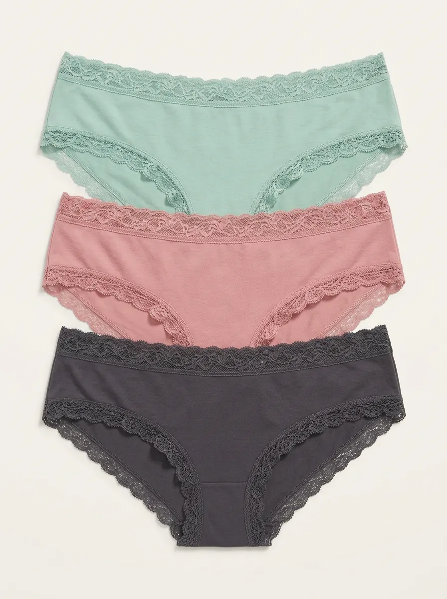 Minimalist Cotton Women's Three-Piece Panty Set