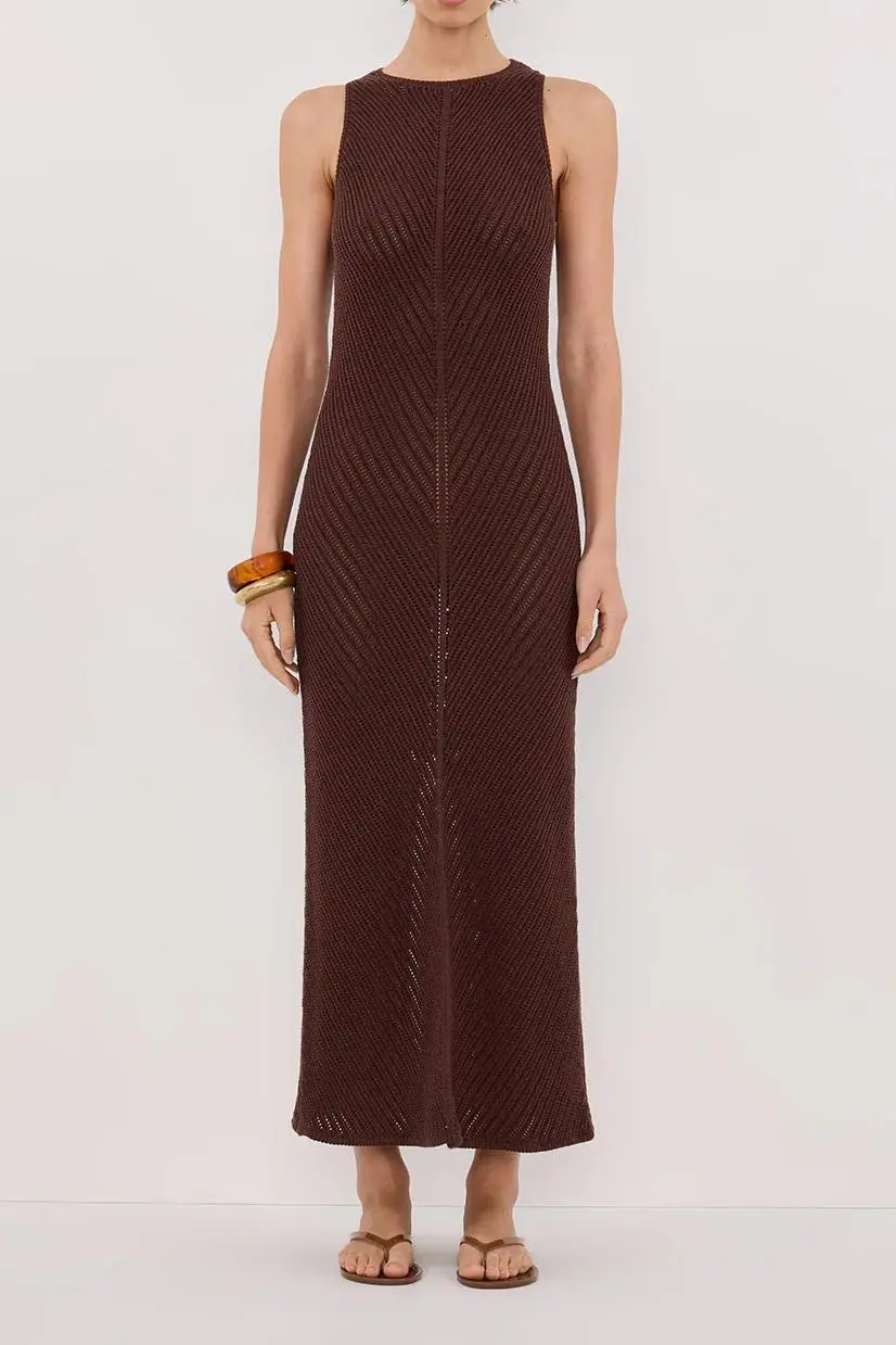 CROCHET KNIT MAXI DRESS