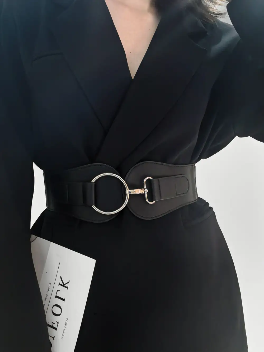 Classic PU Elastic Wide Belt
