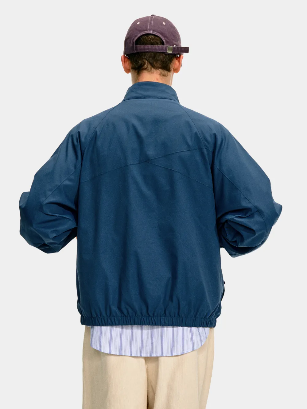 Wind Resistant Stand Collar Color Block Outdoor Utility Jacket