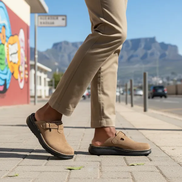 Everyday Front Seam Suede Leather Clogs