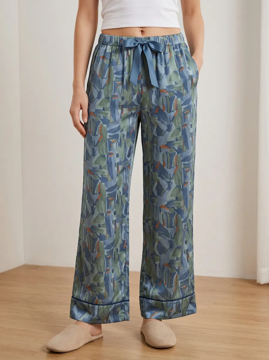 Printed Straight Leg Lounge Pajama Pants