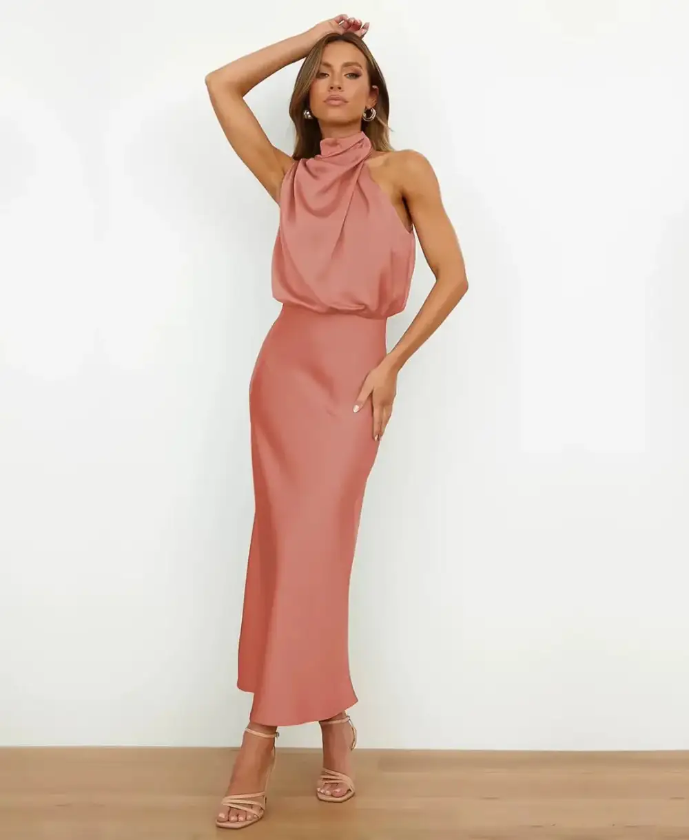  Draped Refined Midi Dress