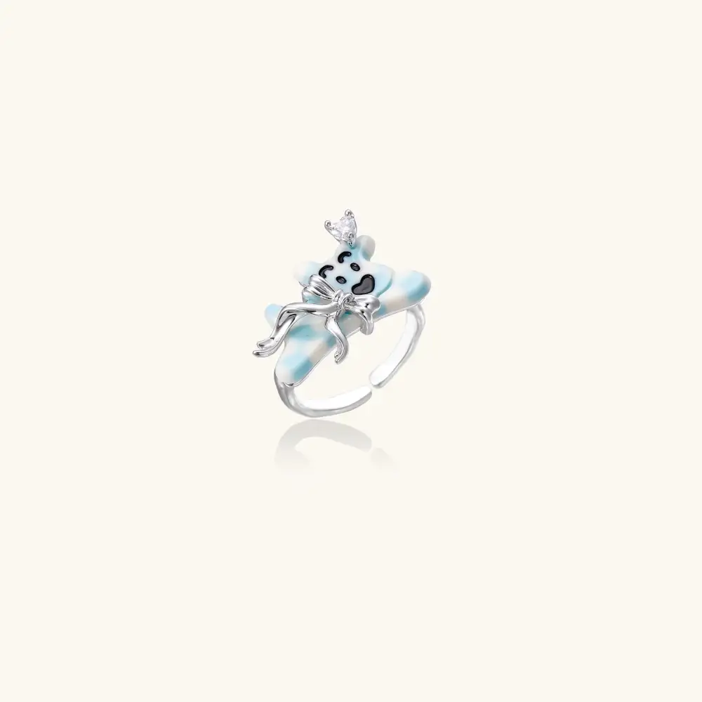 Panda Flower Ring