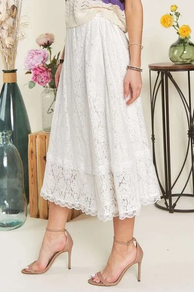 Lace Midi Skirt