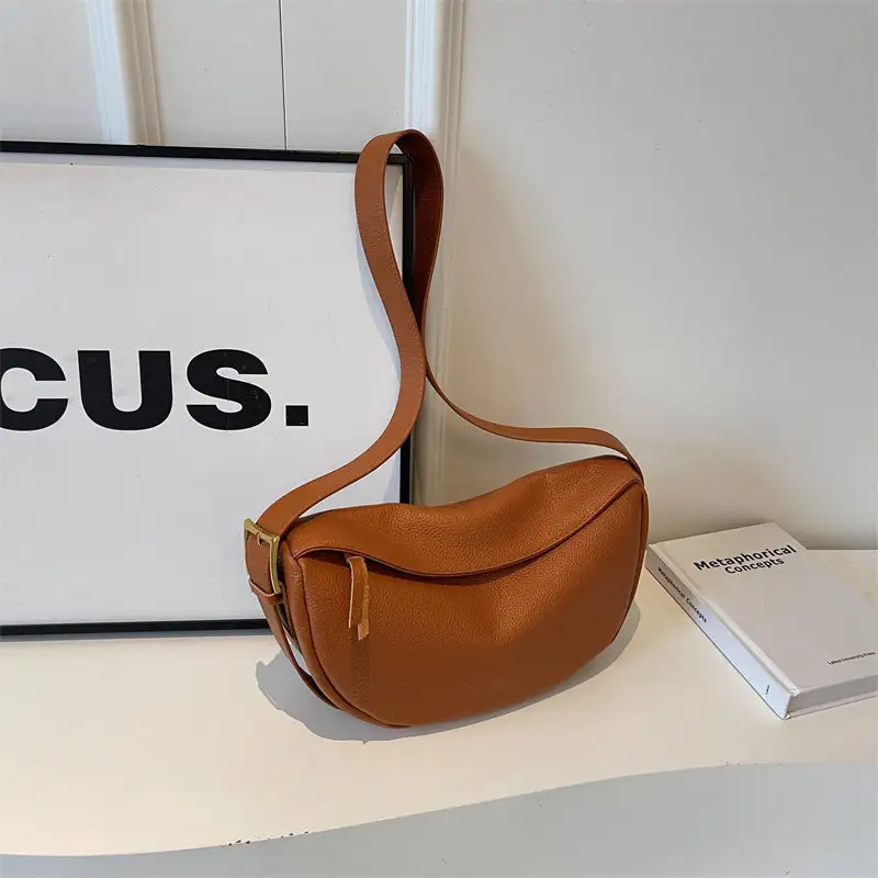 Roomy Leather Dumpling Bag