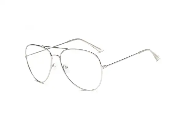 F Trendy Teardrop Aviator Clear Lens Sunglasses