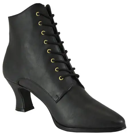 Women's Classic Country Lace Up Faux Leather Ankle Boots