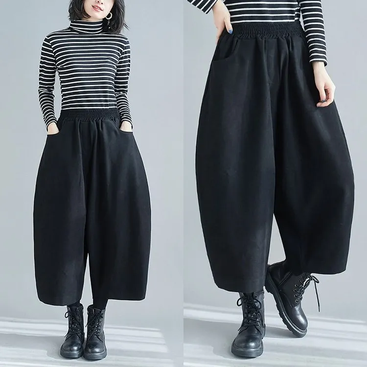 Women's Wide Leg Loose Fit Banana Leg Harem Pants