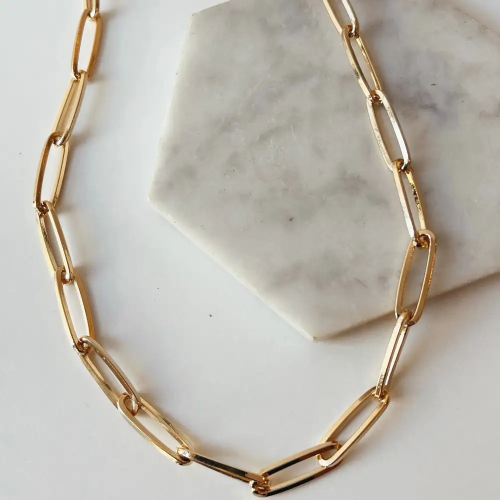 Classic Modern Paperclip Chain Necklace