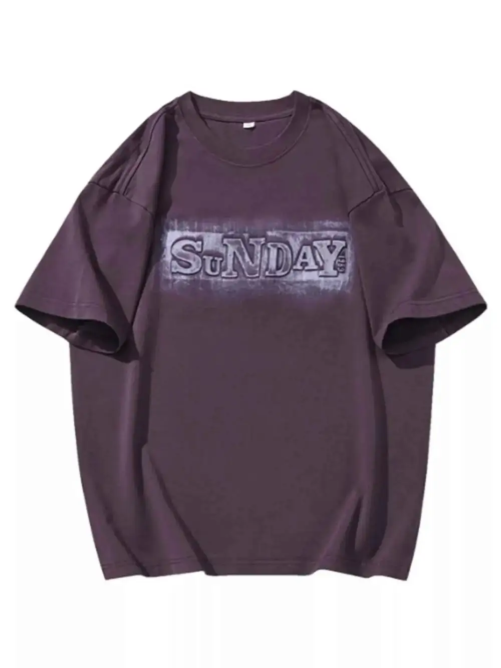 Clean Look Letter Round Neck Short Sleeve T-Shirt
